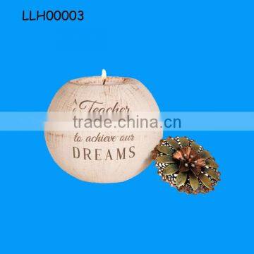 2015 Hot Sale Festival Ceramic Pine Cone Candle Container