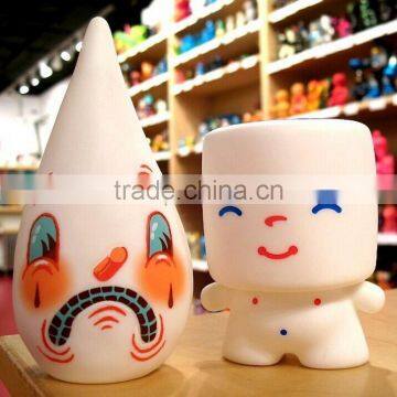 DIY drawing blank vinyl toy, make your own vinyl art toy, water drop blank vinyl figures