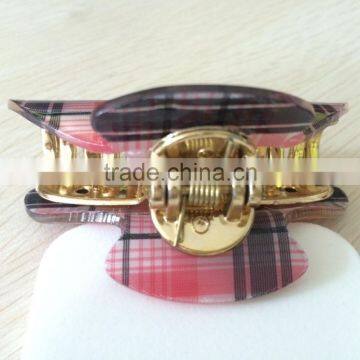 Whosale Hair Accessories 7CM Korean Acrylic Custom Print Hair Claw Clip For Women Hair Decorative photo-3