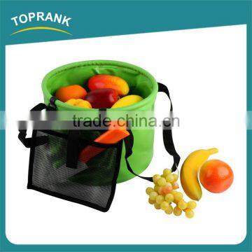 Portable Foldable Water Bucket Multifunctional 500D Collapsible Bucket for Camping Hiking photo-2