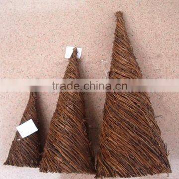 RH-YF43 Christmas Decoration Natural Rattan Ornament Cone Shape Tree photo-2
