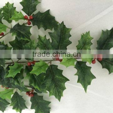 Artificial Holly Plant Branch With Red Berries photo-2