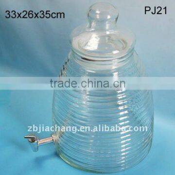 PJ21 clear glass drink dispenser