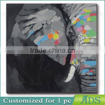 Popular Home Decoration Wall Art Handmade Elephant Canvas Oil Painting photo-2