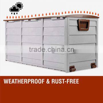 Weatherproof patio garden tools plastic storage box with lid