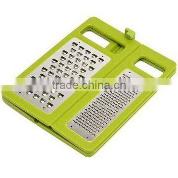 Multi-function 4 Sides Stainless Steel Foldable Kitchen Grater Slicer photo-3