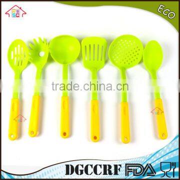 NBRSC Set of 6 Pieces Nylon Kitchen Utensil Plastic Cooking Tools Ladle Slotted Strainer Spatula Spoon Solid photo-3