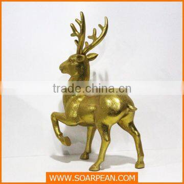 Hot Sale Christmas Decorations Fiberglass Gold Fake Deer photo-4