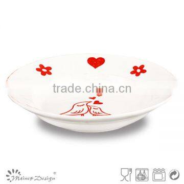 Christmas Ceramic Chinese Soup Bowls With Snow