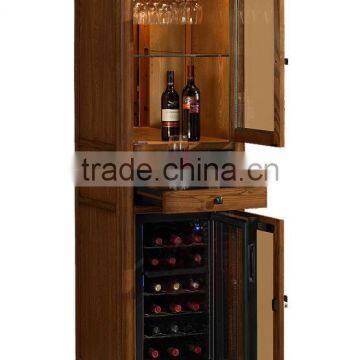 Natural Wood Grain Wine Cooler Cabinet Red Wine Storage wine cabinet