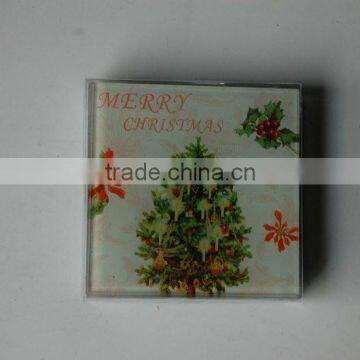 Christmas glass coaster decoration JA20-CL1763