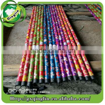 Hot sale natural broom handles wholesale/pvc coated wooden broom handle/pvc mop stick