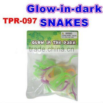 Glow-in-dark snakes toys ,plastic toys , TPR toys