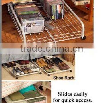 Sliding Metal Storage Rack/ Bedroom Storage Rack photo-2