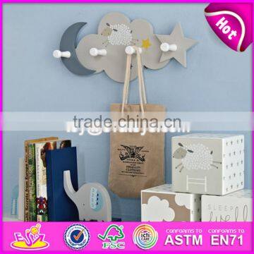 2017 New Design Beautiful Kids Wooden Decorative Hooks for Sale W09B074 photo-5