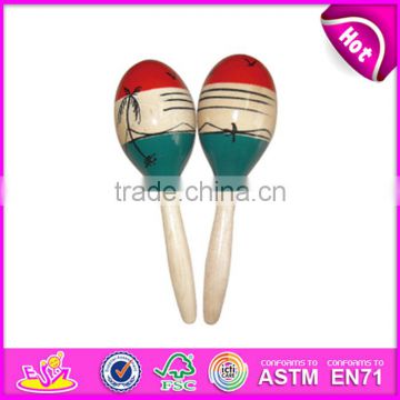 2017 Hot sale baby hand wooden spanish maracas for sale W07I052