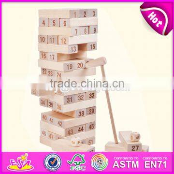 Best Sale 51 Pcs Building Toys Wooden Educational Play Blocks for Toddlers W13D150 photo-4