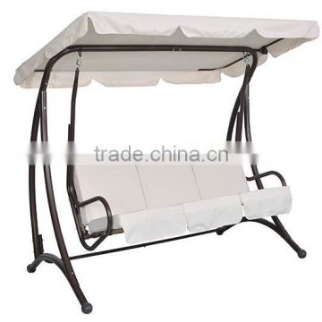 Factory supply the 3 seats garden swing chair with cushion for leisure for hot sale