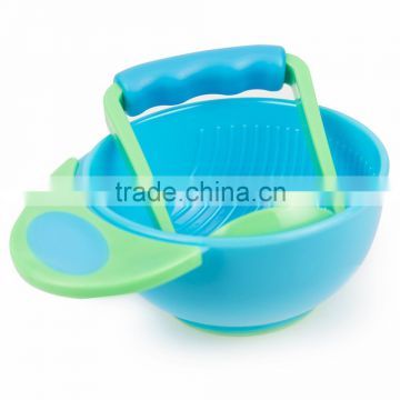 2017 Baby Gift Set: Baby Grinding Bowl for Homemade Baby Food, PP Material