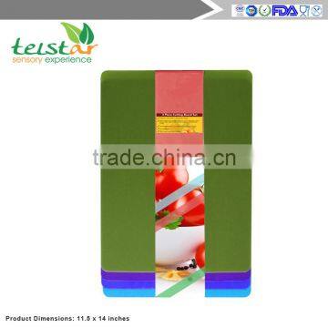 Multi Color Coded Cutting Board Set, 3 Piece Multi-functional Plastic Cutting Board photo-3