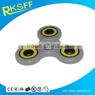 Tri Fidget Hand Spinner - Fidget Work Ultra Fast Bearings - Finger Toy, Great Gift (Luminous) photo-2