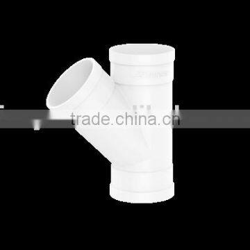 PVC45DEG Skew Equal Tee TY Factory Price Manufacturer Good Quality Fitting UPVC Rubber Joint Plastic Fitting for Drainage photo-2
