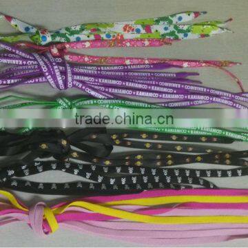 elastic cheap custom printed bulk shoelaces