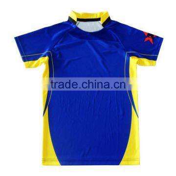 100% polyester made sublimation custom rugby jersey