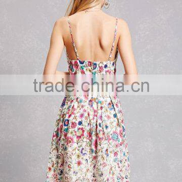 China Guangzhou Clothing OEM V-neck Sleeveless On-seam Pockets Scalloped Pocket Women Dress photo-3