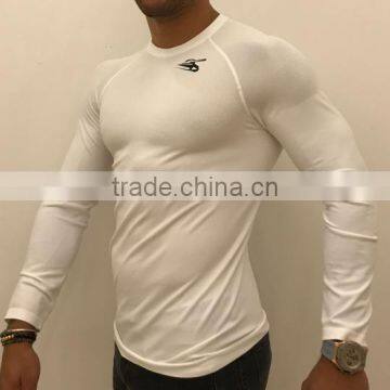 2017 New arrival high qulaity compression men quick dry seamless spandex nylon t-shirt