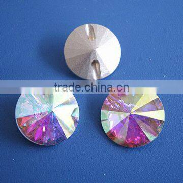 shining rovili bicone crystal button beads with two holes