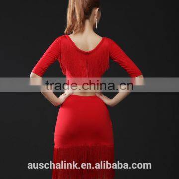 Hot Sale Lady Fancy Fashion Design Ballroom Latin Dance Skirt Customized photo-2