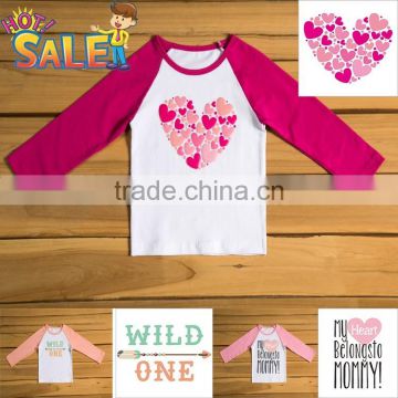 Boutique baby holiday top wholesale toddlers pettitop fancy cotton long sleeve baby clothes