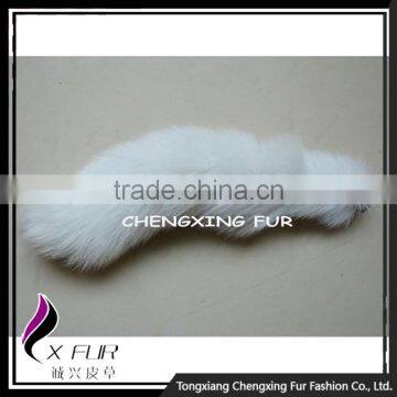 CX-R-18 Wholesale Cheap Custom Cute Fox Fur Tails Fancy Keyring photo-2