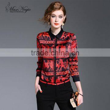 Maxnegio Blouse Designs for Office Open Hot Sexy Girl Photo Chiffon Blouse Women Top Designer Blouse Back Neck Designs