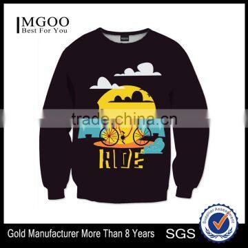 2016 MGOO High Quality 3D Animation Printed Sweatshirt 100% Polyester Crew Neck Custom Design Pullover Sweatshirts For Men photo-3