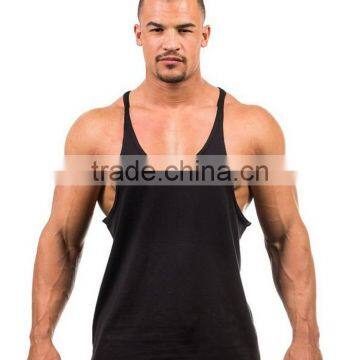 Men Blank Scoop Neck Bodybuilding Tank Tops photo-3
