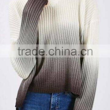 EY0874S Sexy Loose v Neck Pure Cashmere Pullover Sweater for Ladies photo-2