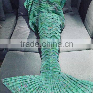 2017 New Design Style Best Gift for Girls Winter Mermaid Knit Blanket photo-2