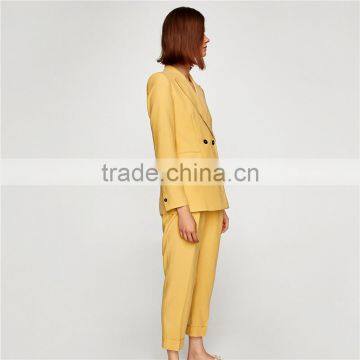 Lapel Collar Vent in the Back and Double Breasted Button-up Fastening Jackets photo-3