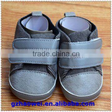Stylish Nylon Tape Corduroy Baby Shoes photo-3