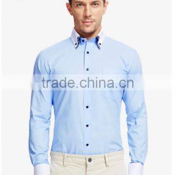 Latest shirt designs for men double collar italian men shirt