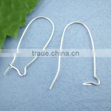 200PCs Silver Plated Ear Wires 16x38mm