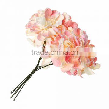 Wholesale Millinery Pink Paper Artificial Chrysanthemum Flower Decoration photo-3