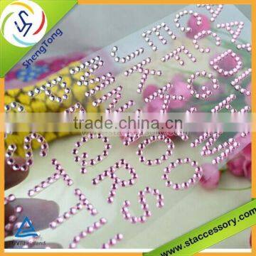 Wholesale Adhesive Rhinestone Letters Stickers photo-5