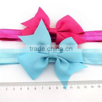 Wholesale 2017 boutique satin ribbon bow pre-made bow, fabric ribbon bow