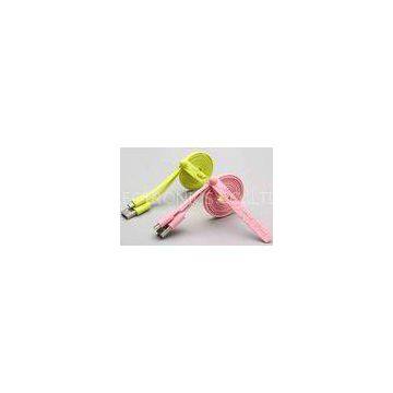 Multifunction Blackberry / HTC Micro USB Cable , Flat Micro Usb Cable