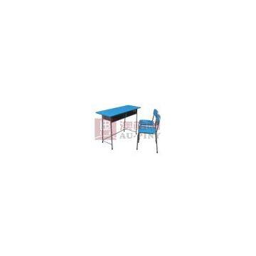 sell school furniture (student desk and chair)FT-0601 Double Student Desk & Chair