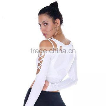 Women's Long Sleeve Blouse Stretchy Loose Off Shoulder Sexy Sling T-Shirt