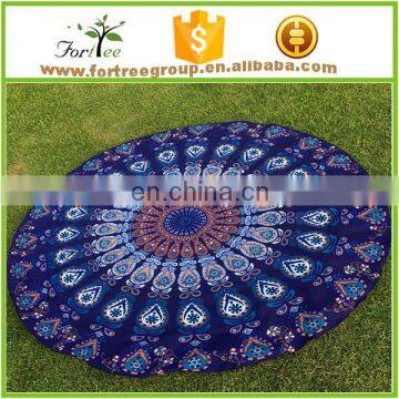 Cheap wholesale custom fashion vintage style elegant lady large round beach towel